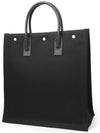 Rive Gauche Canvas Tote Bag Black - SAINT LAURENT - BALAAN 4