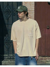 Slam logo pigment pocket short sleeve tshirt light beige FST401 - FLUKE - BALAAN 2