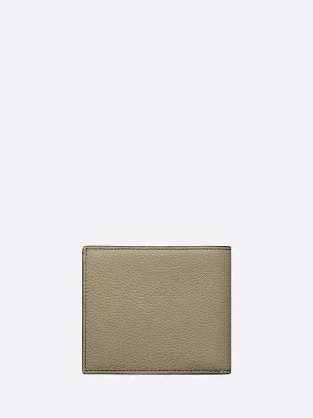 Grain Leather CD Icon Compact Half Wallet Beige - DIOR - BALAAN 5