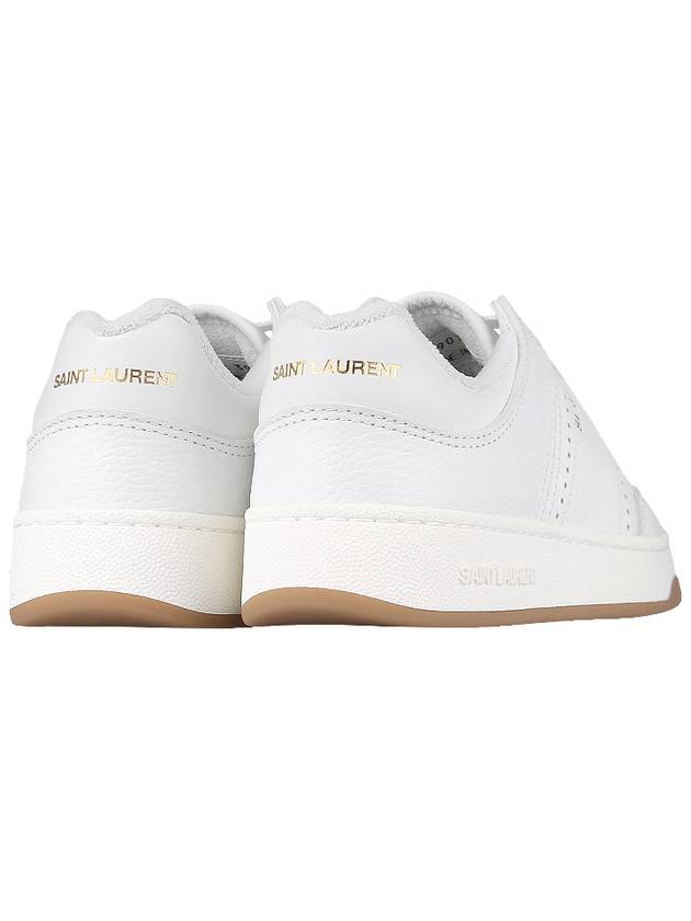 61 Cracked Leather Low Top Sneakers White - SAINT LAURENT - 6
