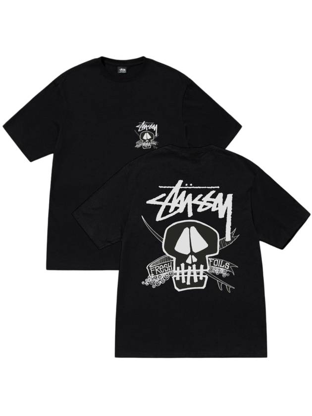 Fresh Foils Short Sleeve T Shirt Black - STUSSY - BALAAN 1