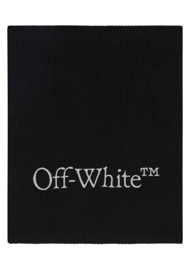 muffler scarf OMMA052F23KNI001 1072 BLACK - OFF WHITE - BALAAN 1