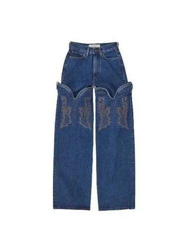 Y PROJECT Women s Cowboy Cuff Denim Jeans JEAN36 D22 - Y/PROJECT - BALAAN 1