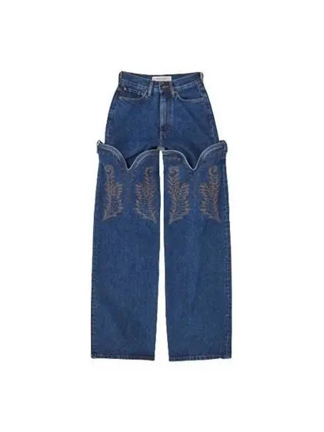 pants women cowboy cuff denim jeans - Y/PROJECT - BALAAN 1