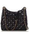 Shiny Calfskin Hobo Bag Medium Black Cross Bag AS4322 - CHANEL - BALAAN 6