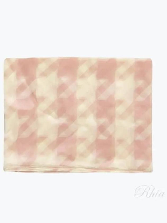 Houndstooth Pattern Silk Scarf Pink - BURBERRY - BALAAN 2