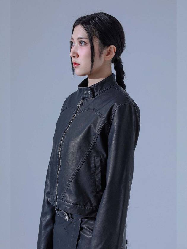 Pigmented Vintage Vegan Leather Jacket BK - DILETTANTISME - BALAAN 5