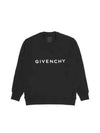 Logo Print Cotton Sweatshirt Black - GIVENCHY - BALAAN 2