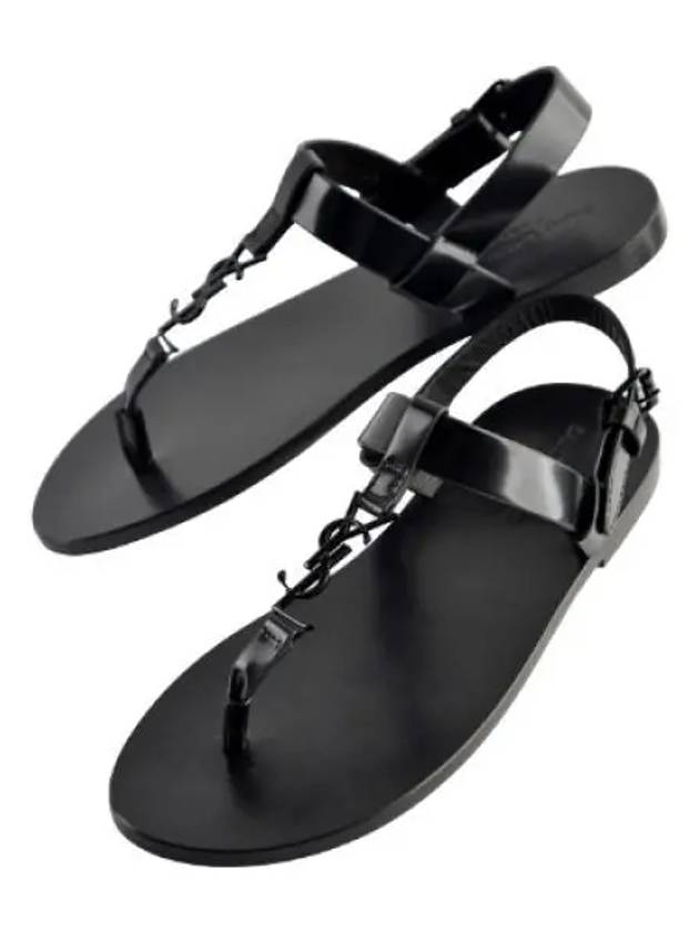 Monogram Cassandra Flat Sandals Men - SAINT LAURENT - BALAAN 1