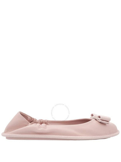 Salvatore Barina Leather Ballerina Pink - SALVATORE FERRAGAMO - BALAAN 2