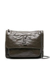 Nikki Medium Krinkle Vintage Leather Shoulder Bag Light Musk - SAINT LAURENT - BALAAN 1