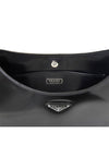 Triangular Logo Cleo Brushed Leather Shoulder Bag Black - PRADA - BALAAN 9