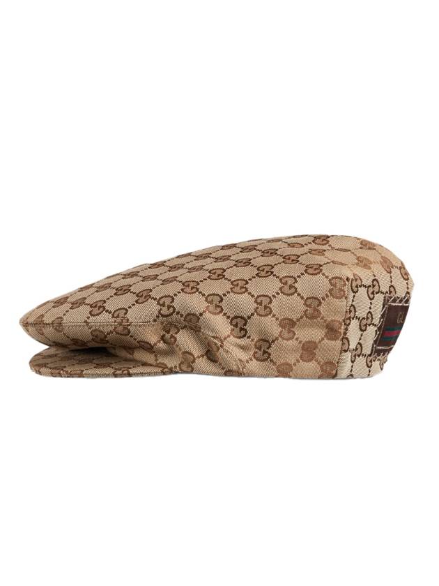 GG Canvas Flat Cap Brown - GUCCI - BALAAN 3