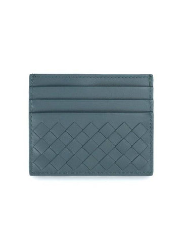 BV Intrecciato Card Holder Slate - BOTTEGA VENETA - BALAAN 1