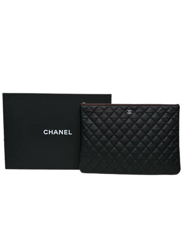 Silver Caviar Clutch Large AP4022 - CHANEL - BALAAN 1