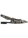 Jadior Embroidery Cotton Slingback Flats - DIOR - BALAAN 3