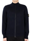 Soft Cotton Knit Zip-Up Jacket Navy - STONE ISLAND - BALAAN 2