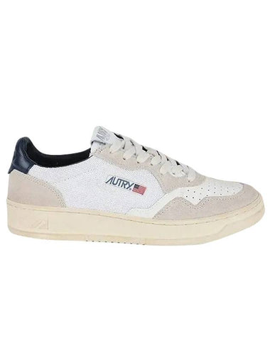 Men's Medalist Mesh Suede Low Top Sneakers White - AUTRY - BALAAN 1