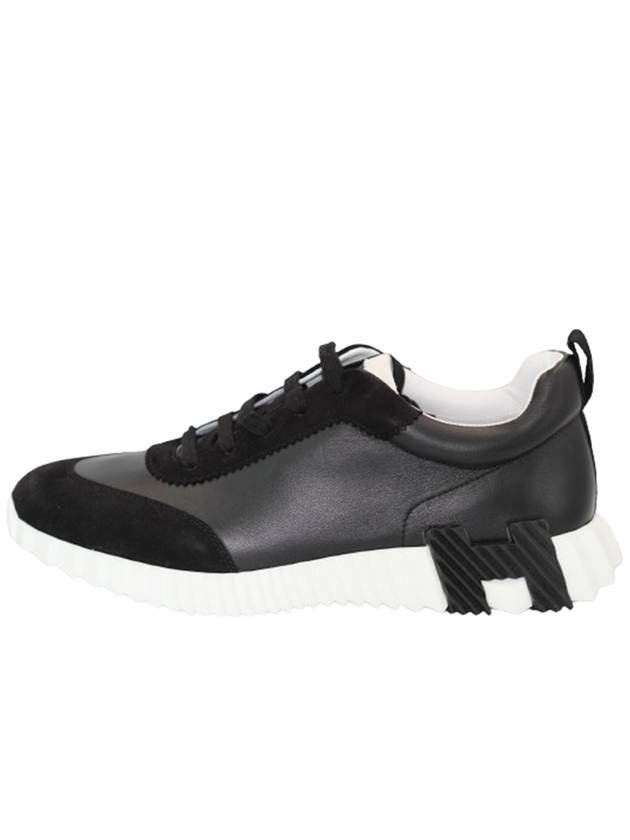 Bouncing Leather Low Top Sneakers Noir - HERMES - BALAAN 7