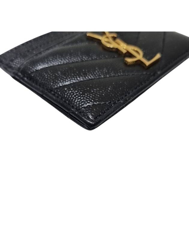 423291 Matelasse gold logo monogram card wallet - SAINT LAURENT - BALAAN 6