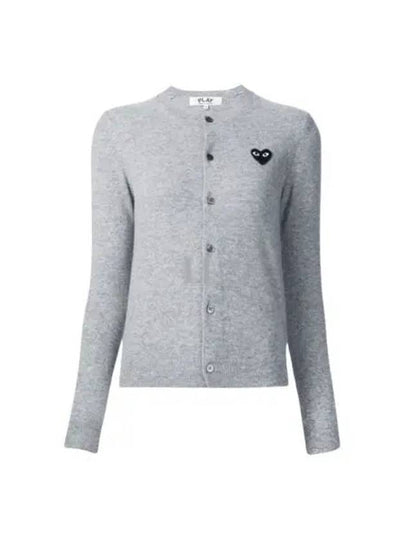 Heart Wappen Wool Cardigan Grey - COMME DES GARCONS - BALAAN 2