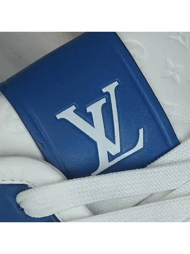 1ABOH2 LV White Blue Trainer Sneakers 260 - LOUIS VUITTON - BALAAN 4