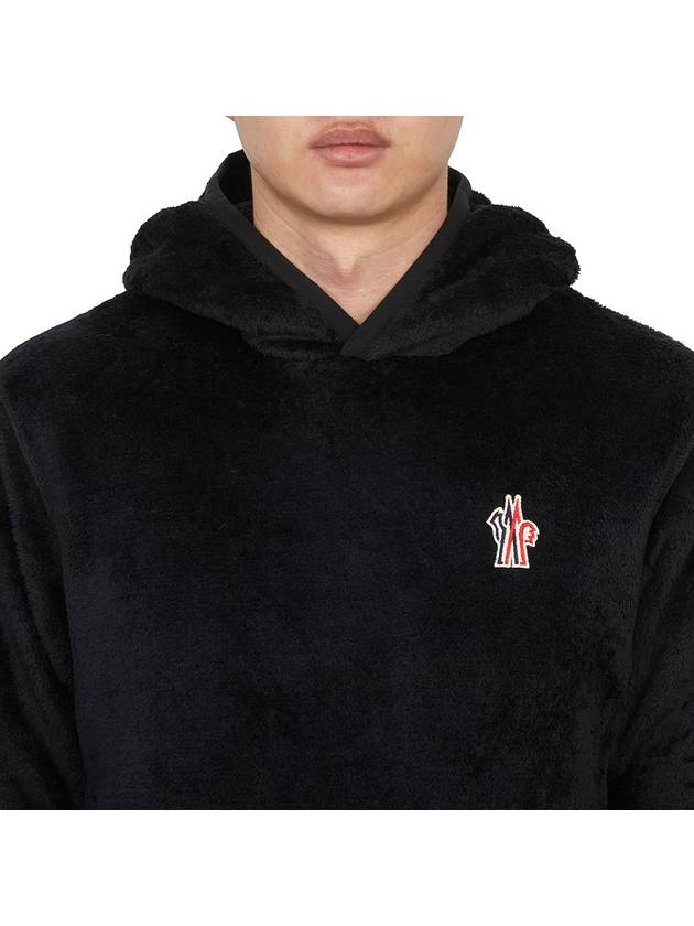 fleece texture hood black - MONCLER - BALAAN 6