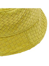 Intrecciato Leather Bucket Hat Yellow - BOTTEGA VENETA - BALAAN.