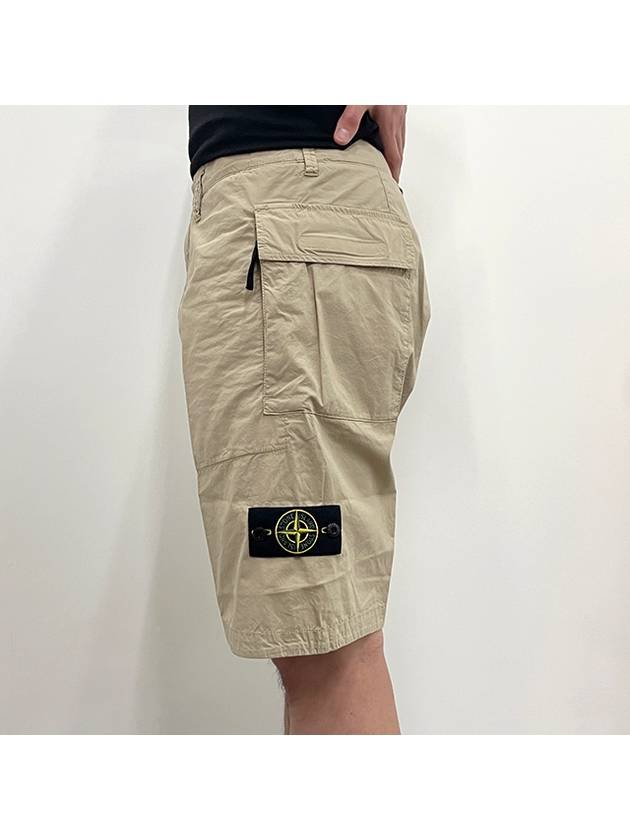 Compass Badge Bermuda Shorts Beige - STONE ISLAND - BALAAN 4