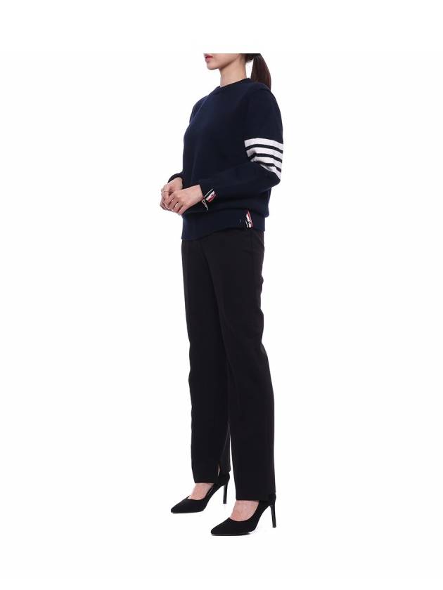 pullover diagonal armband knit navy - THOM BROWNE - BALAAN.