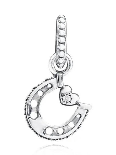 Good Luck Horseshoe Dangle Bracelet Charm Silver - PANDORA - BALAAN 1