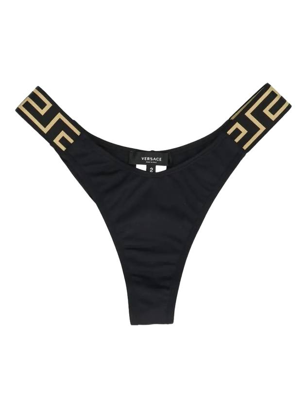 Women's Greca Border Bikini Bottom Black - VERSACE - BALAAN 1