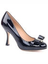 Salvatore Vara Bow Pumps Heel Black - SALVATORE FERRAGAMO - BALAAN.