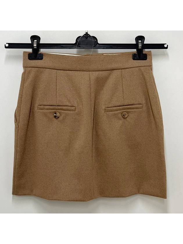 Ancella Wool Mini A Line Skirt Camel - MAX MARA - BALAAN 3