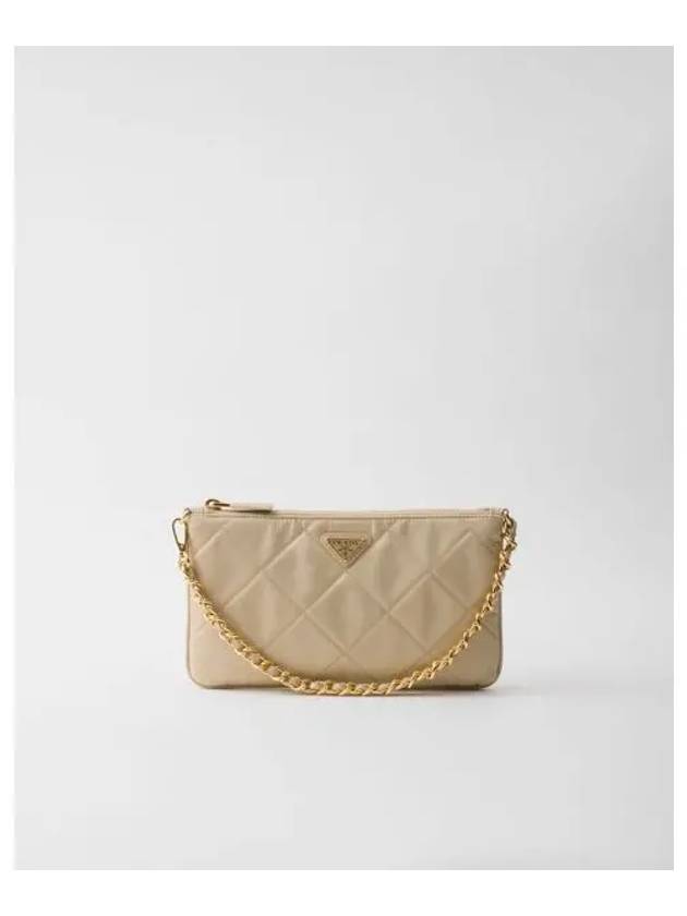 Triangle Logo Chain Pouch Beige - PRADA - BALAAN 2