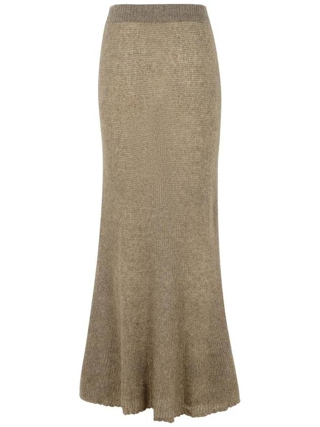 Lisa Yang 'Kelsy' Long Skirt In Brown Silk Blend - LISA YANG - BALAAN 3