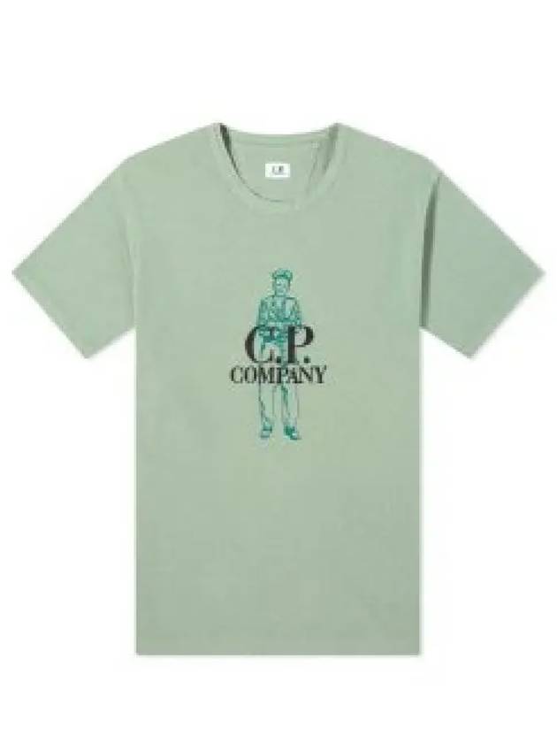 1020 Jersey British Sailor Short Sleeve T-Shirt Green - CP COMPANY - BALAAN 2