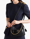 Re-Nylon Brushed Leather Mini Bag Black - PRADA - BALAAN 7