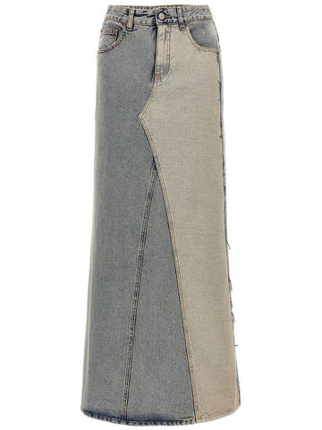 Mm6 Maison Margiela Denim Long Skirt - MAISON MARGIELA - BALAAN 1