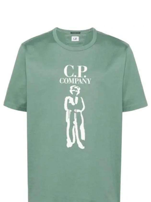 30/2 Mercerized Jersey Twisted British Sailor Short Sleeve T-Shirt Green - CP COMPANY - BALAAN 2