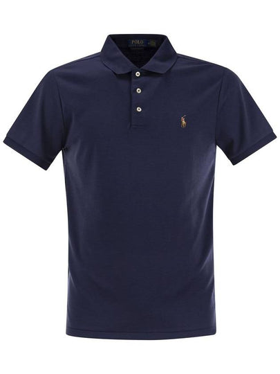 Embroidered Logo Pony Polo Shirt Blue - POLO RALPH LAUREN - BALAAN 2