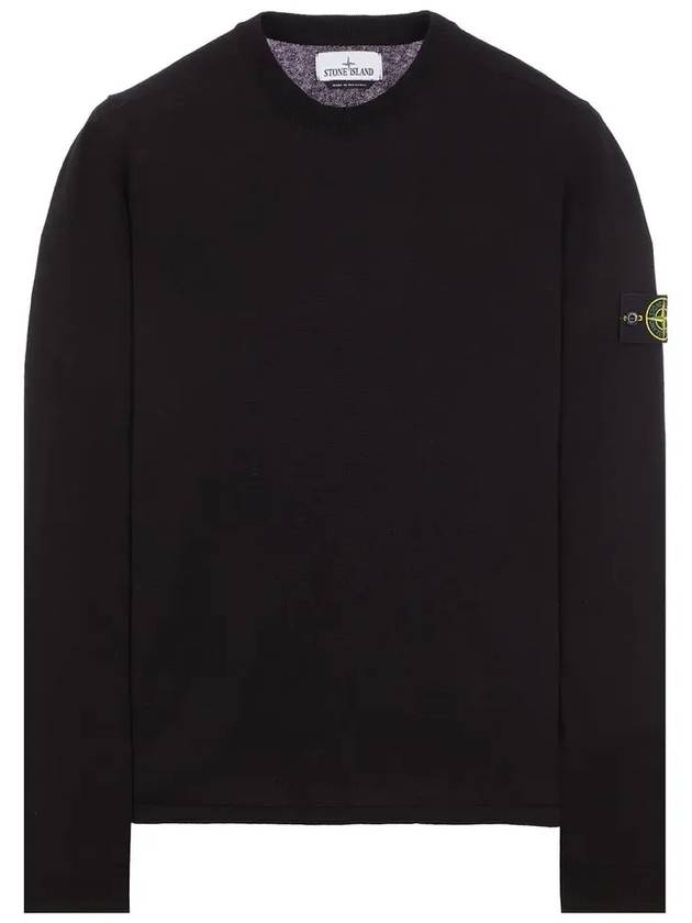 Raw Hand Cotton Crewneck Knit Top Black - STONE ISLAND - BALAAN 2