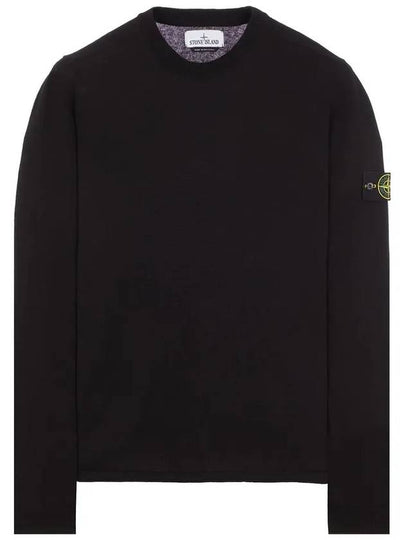 Raw Hand Cotton Crewneck Knit Top Black - STONE ISLAND - BALAAN 2