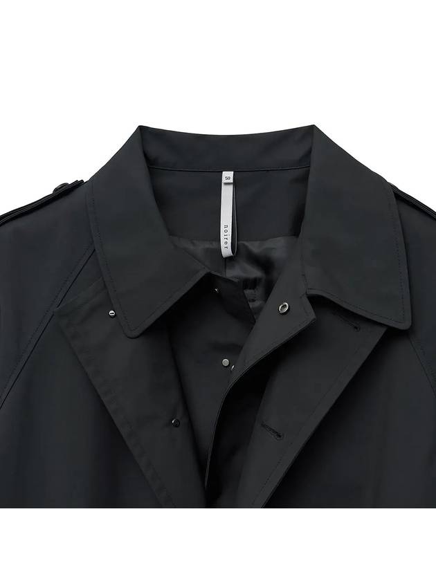 Synthetic layered trench coat black - NOIRER - BALAAN 4