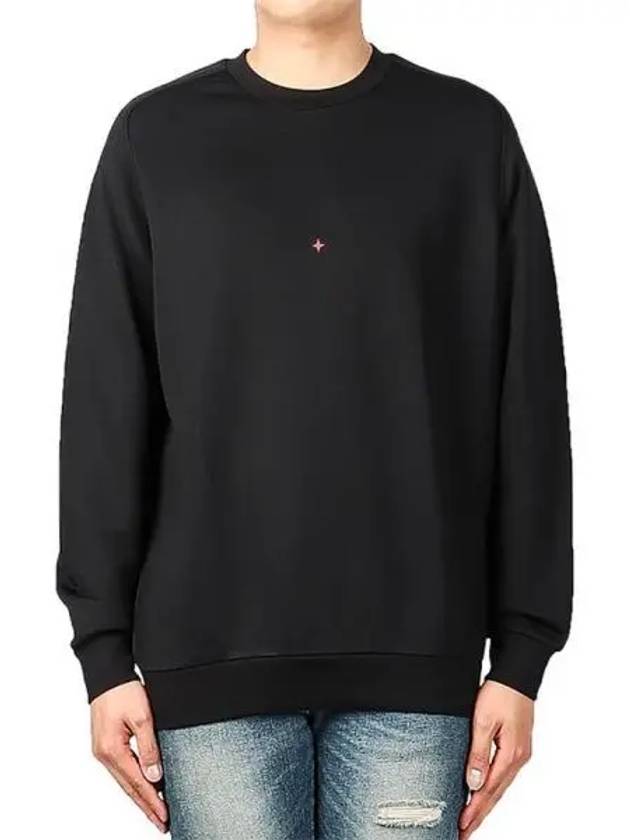 Marina Logo Patch Sweatshirt Black - STONE ISLAND - BALAAN 2