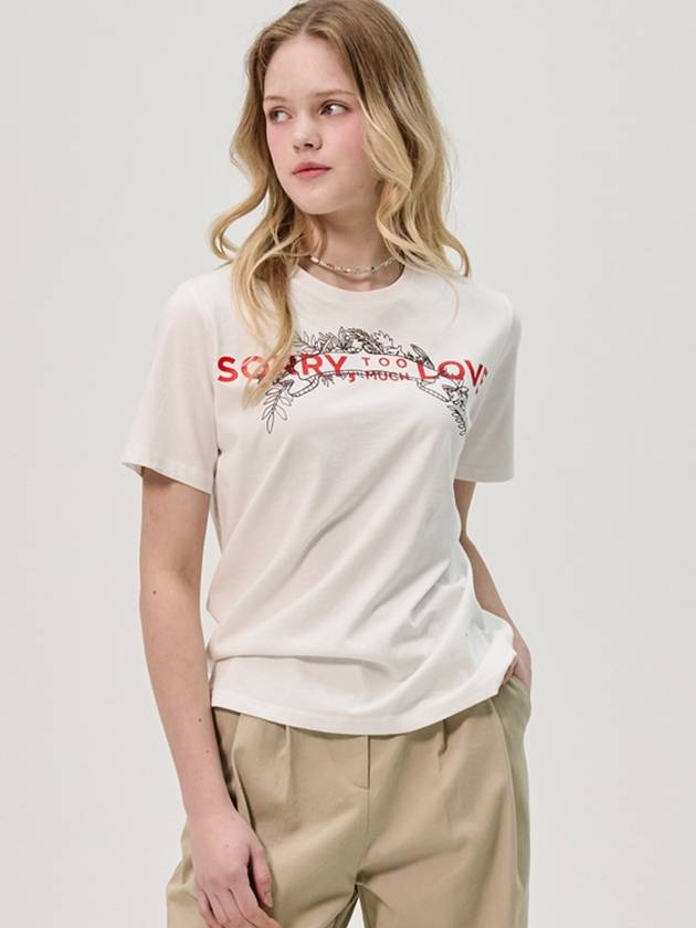 Flower Soluv Logo Half_Sleeve T shirt_White - SORRY TOO MUCH LOVE - BALAAN 4