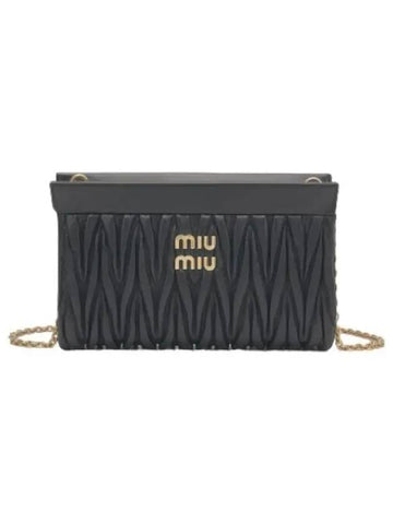 Matelasse Clutch Black Bag - MIU MIU - BALAAN 1