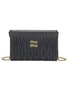 Matelasse Nappa Leather Clutch Bag Black - MIU MIU - BALAAN 2