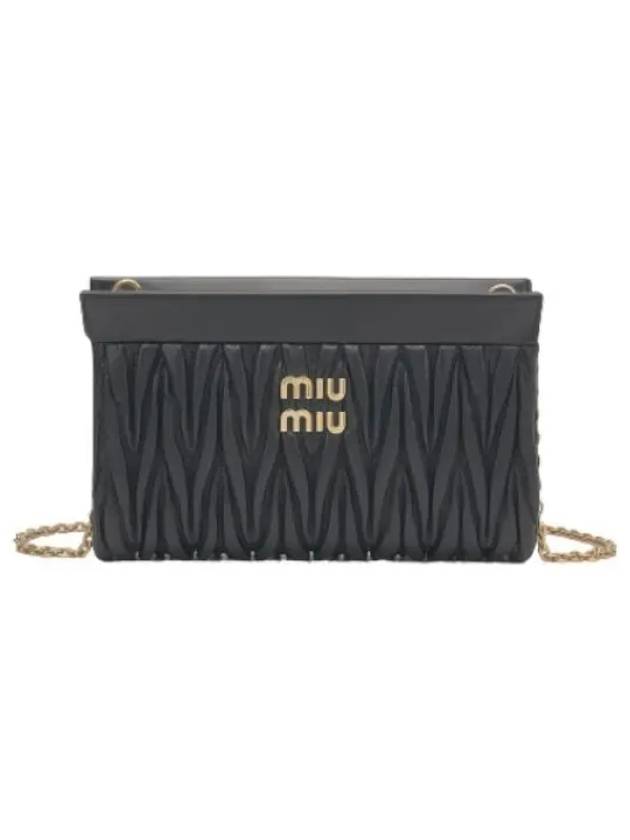 Matelasse Nappa Leather Clutch Bag Black - MIU MIU - BALAAN 2