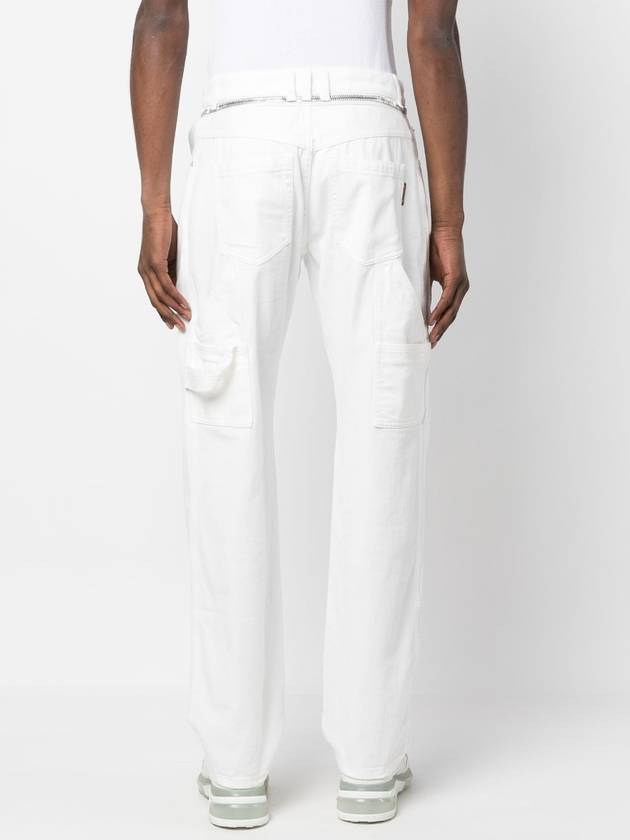 Denim Straight Pants AH0MI045DB69 0FA WHITE - BALMAIN - BALAAN 5